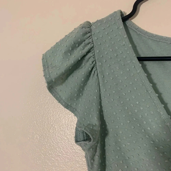 Rolla Costa Dress Sage Green Flutter Sleeve Dress Size Small - Picture 4 of 7